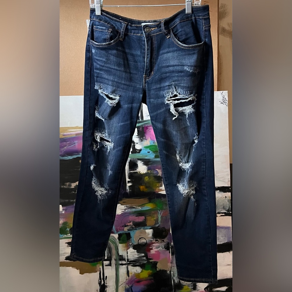 Dark wash nature jeans